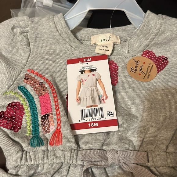 NWT Peek 18mo Girls Short Sleeve Sequin Dress - Picture 4 of 4